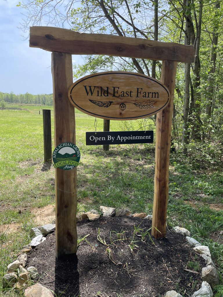Wild East Farm sign