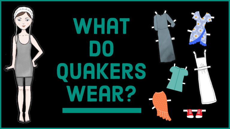 "What Do Quakers Wear?" - Amish paper doll with various traditional and modern clothing options